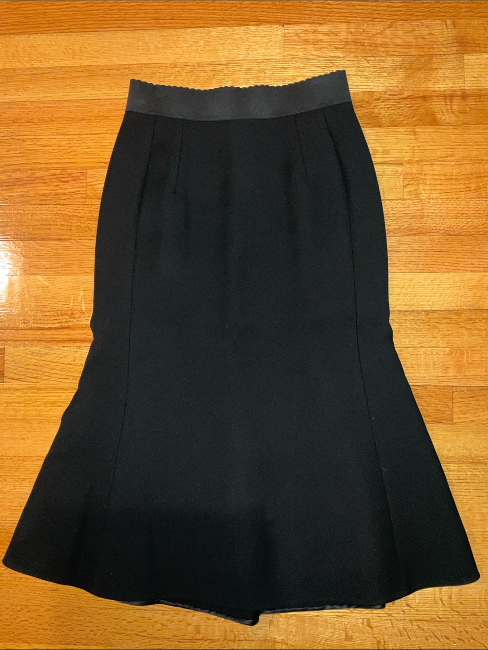 Dolce & Gabbana Black Mermaid Midi Skirt